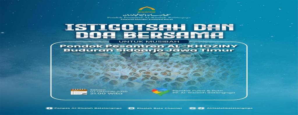 Santri Pondok Pesantren Al-Risalah Batetangnga Gelar Istighasah dan Doa Bersama untuk Korban Musibah